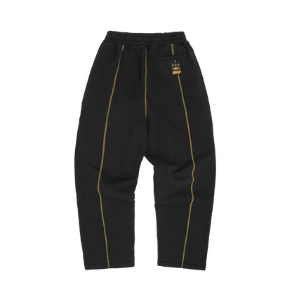 HMP OPEN HEM SWEATPANT [BLACK / YELLOW]