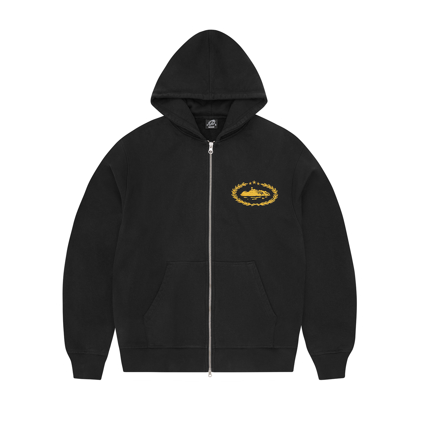 Sweat à capuche zippé Superior Royale [Noir / Jaune]