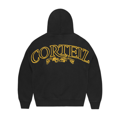 Sweat à capuche zippé Superior Royale [Noir / Jaune]