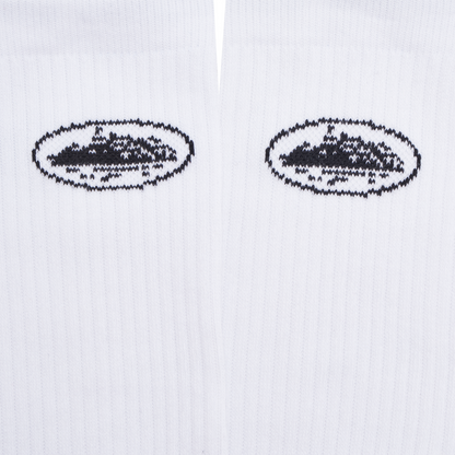 CHAUSSETTES BLANCHES ALCATRAZ [LOT DE 2]